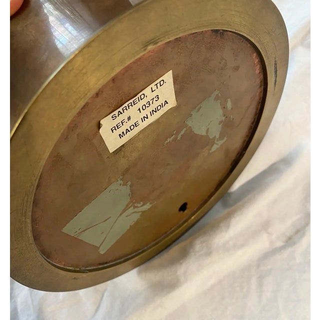 Sarreid Ltd. 1990s Brass Decorative Ship Clock For Sale - Image 4 of 9