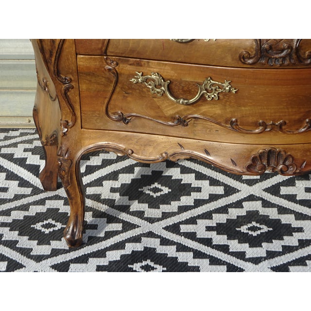 Louis XV Style Chest of Drawers in Walnut, 1950s For Sale - Image 16 of 18