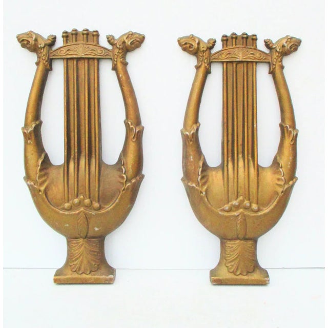 1950s Cast Aluminum Music Lyres Vintage A Pair of 2 Chairish