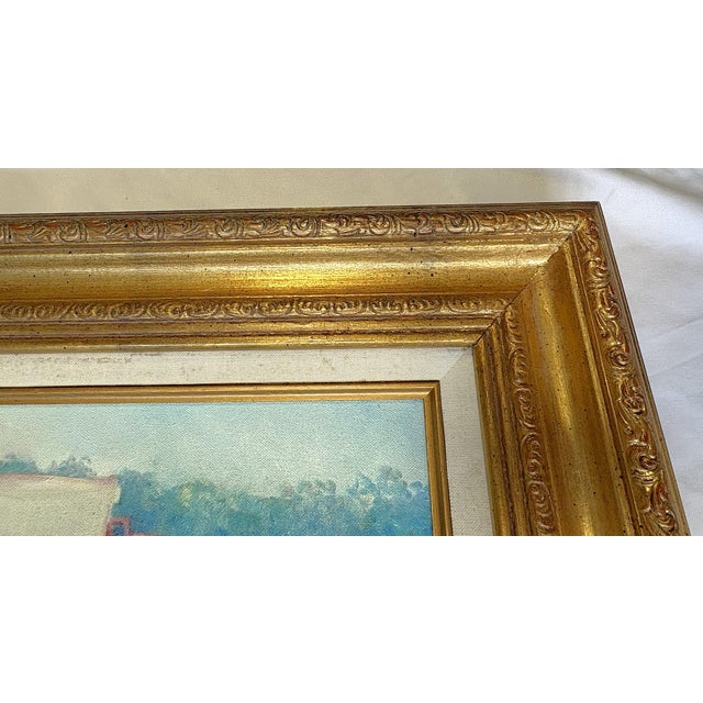 Annella Low (American, 1934-2024) Original Signed and Framed Oil on Canvas C1988 Titled 'Flower Farm' For Sale - Image 11 of 15