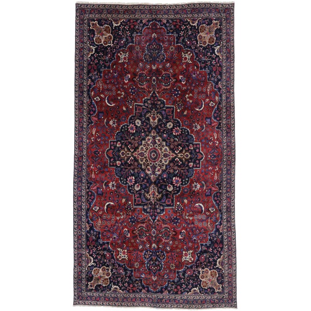 Antique Persian Mashhad Rug - 10'06 X 19'07 For Sale - Image 9 of 9