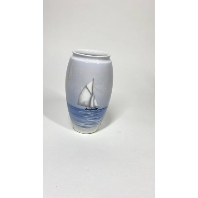 Early 20th Century Early 20th Century Royal Copenhagen Sail Ship Vase For Sale - Image 5 of 5