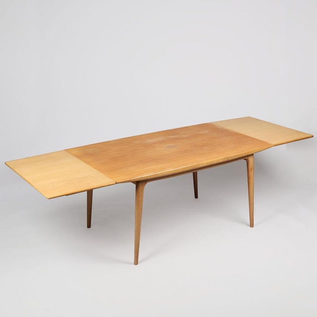 Wood Mid-Century Model 371 Dining Table in Oak by Alfred Christensen for Slagelse Møbelfabrik, Denmark For Sale - Image 7 of 12