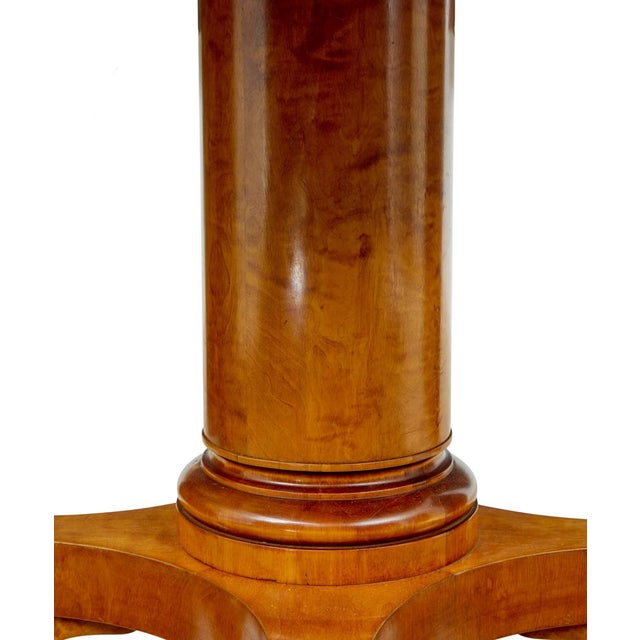 Antique Swedish Birch Oval Center Table, 1895 For Sale - Image 6 of 9