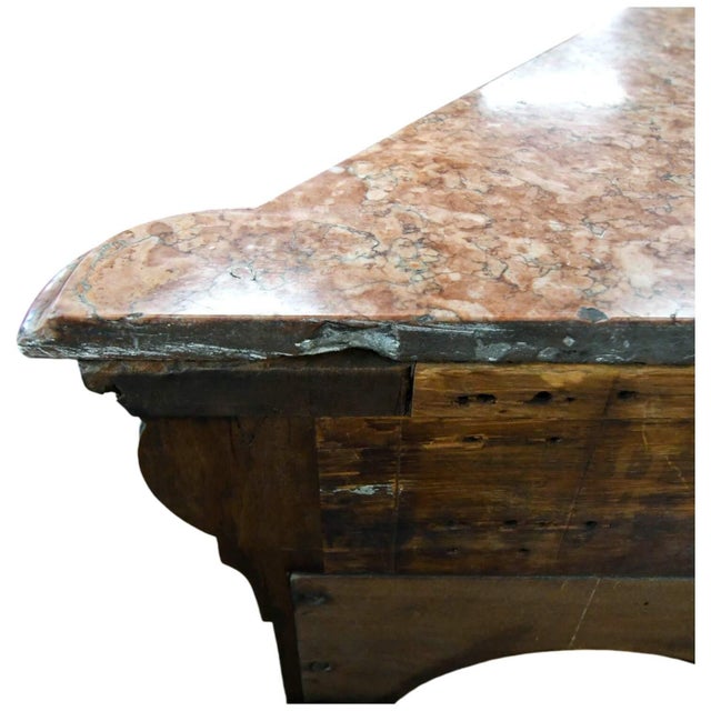 This Antique Italian Pink Marble Top Console Table reflects a period when artistry and design reached new heights. The...