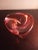 This is a Signed 6" Pink Swirl Art Glass Ashtray Bowl by Val Saint Lambert STUNNING Procured at auction