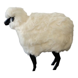 Sheep Fleece Decor Footstool For Sale