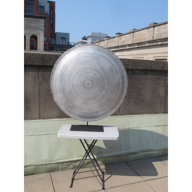 Modern Sculpture Aluminum Disk 40" For Sale - Image 3 of 12