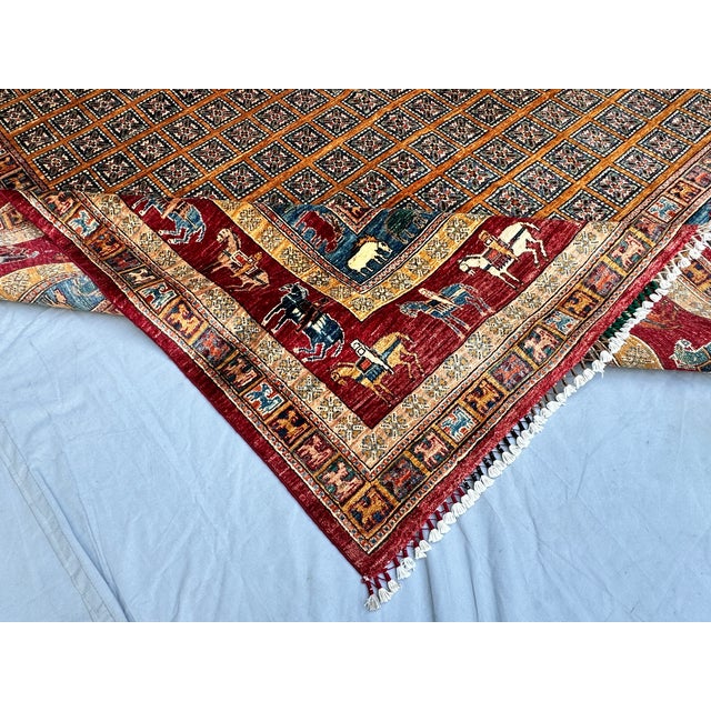 Hand-Knotted Afghan Sultanabad Chobi Wool Area Rug - 8'11" X 12'0" For Sale - Image 9 of 13