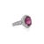 Gia Certified 5.52 Carat Rubellite and Diamond Halo in Filigree Setting Ring Size 7 For Sale - Image 9 of 10