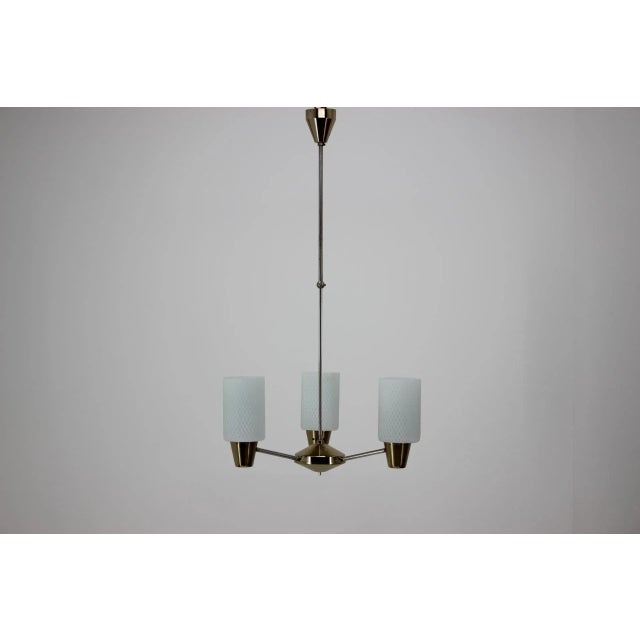 Metal Chandelier from Kamenický Šenov, 1960s For Sale - Image 7 of 11