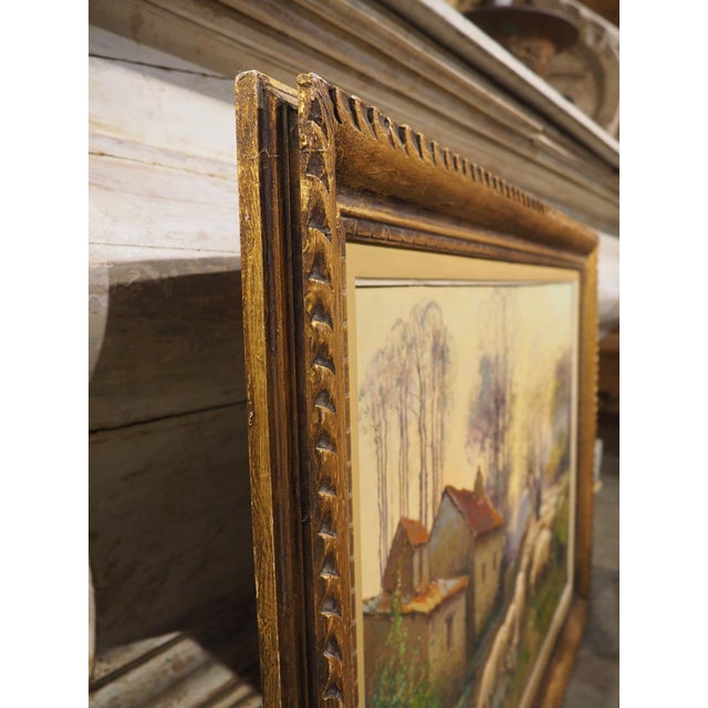 19th Century French Pastoral Oil Painting, the Shepherd and His Flock by Derians For Sale - Image 14 of 18