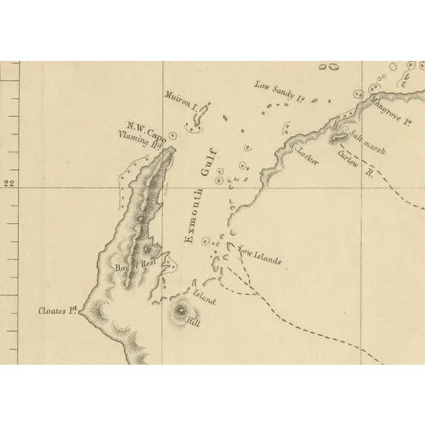 Map of Gregory's Expedition Into the North West of Australia, 1860s For Sale - Image 3 of 8