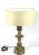 1950s Large Brass Neoclassical Table Lamp With Shade For Sale - Image 12 of 12