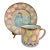 Late 20th Century MacKenzie-Childs "Spring Chicken" Children's Enamel Set - Plate and Mug For Sale