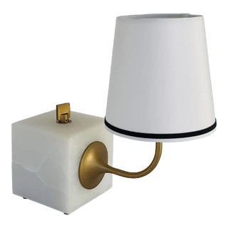 Revelation Blockhead Gooseneck Alabaster Mini Lamp Mini Lamp For Sale