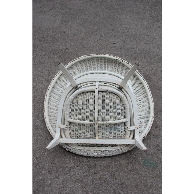 1950s Italian Rattan & Lacquered Lounge Chair, 1950s For Sale - Image 5 of 11