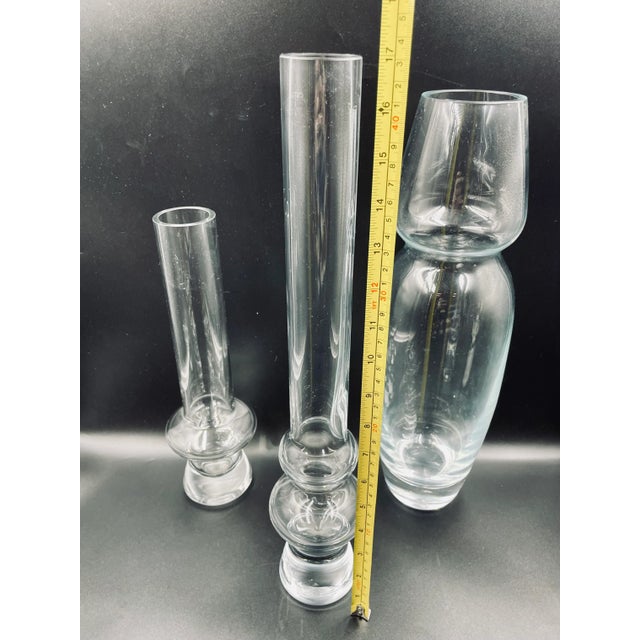 Glass Late 20th Century Modernist Crystal Vases Marquis by Waterford- Set of 3 For Sale - Image 7 of 13