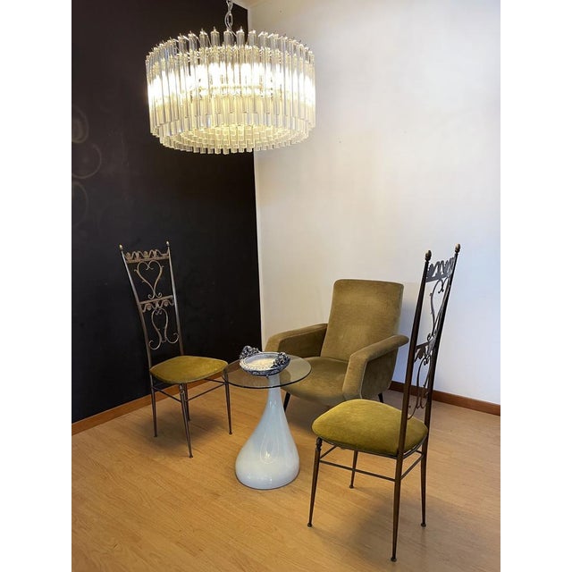Large Triedri Murano Glass Chandelier, 1995 For Sale - Image 13 of 18