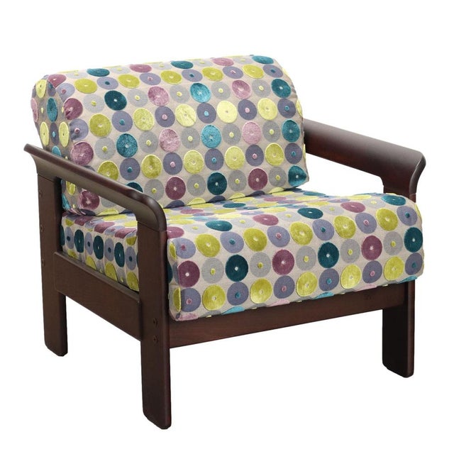 Vintage Chair in Beech and Fabric, Italy, 1970s For Sale - Image 11 of 11