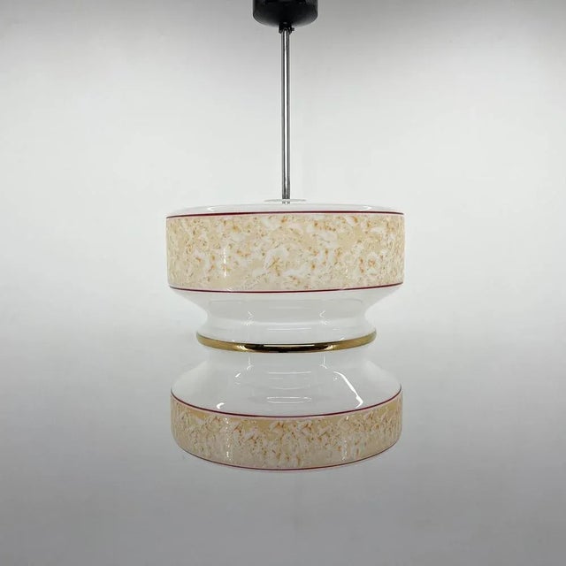 Black Mid-Century Glass Pendant, Czechoslovakia, 1970s For Sale - Image 8 of 8