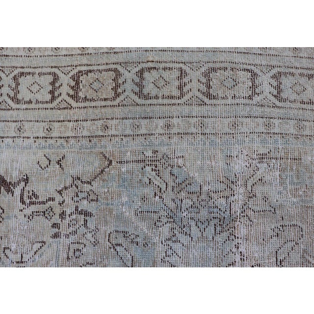 Mid 20th Century Vintage Persian Mahal Rug With Sub-Geometric Design With Small Medallion For Sale In Atlanta - Image 6 of 13