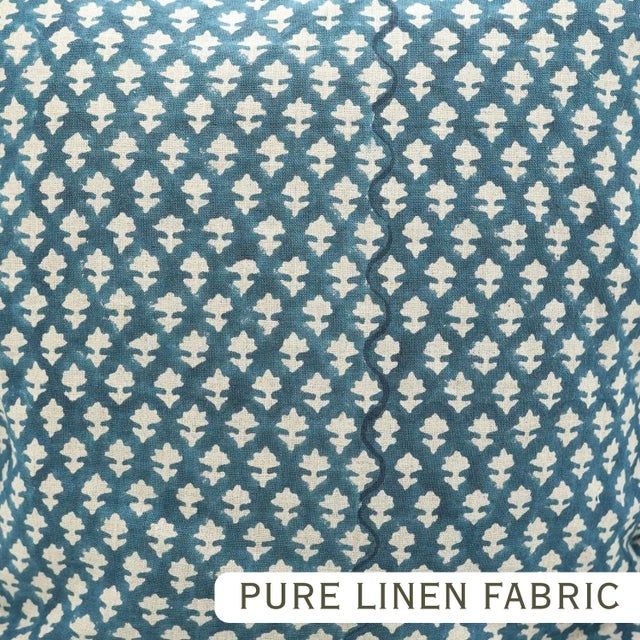 Blue Ruffle Pillow Decorative Ruffle Accent Throw Pillow for Sofa, Bed & Chair- 16x16 Pink City For Sale - Image 4 of 6