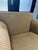 Textile Vintage Stickley Fine Upholstery Club Arm Chair in Neutral Striped Fabric For Sale - Image 7 of 14