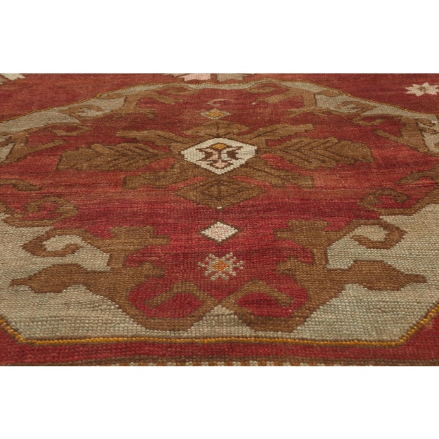 Mid 20th Century Vintage Turkish Oushak Rug, 06'00 X 10'07 For Sale - Image 5 of 10