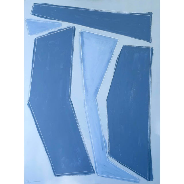 Delft Abstract on Gallery Depth Birch Panel For Sale