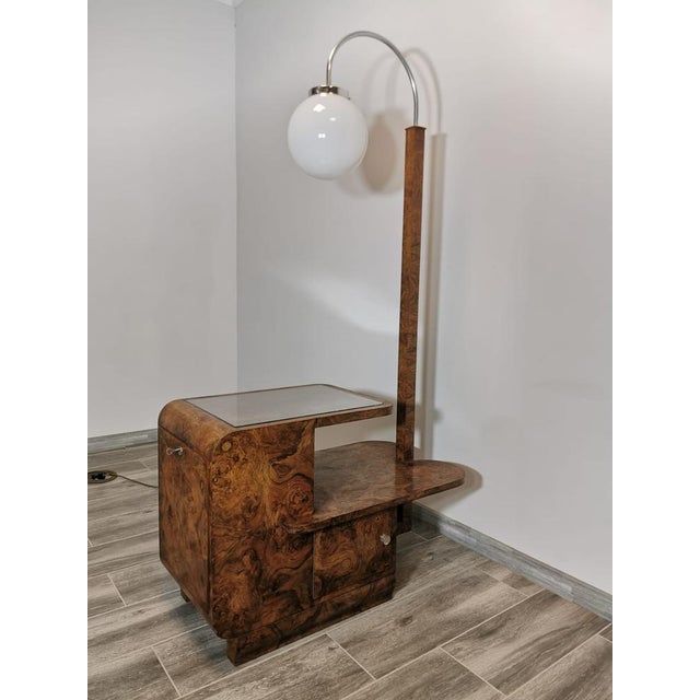 Floor Lamp by Jindrich Halabala, 1920s, in Very Good conditions. Designed 1920 to 1949 European Plug (up to 250V).The...