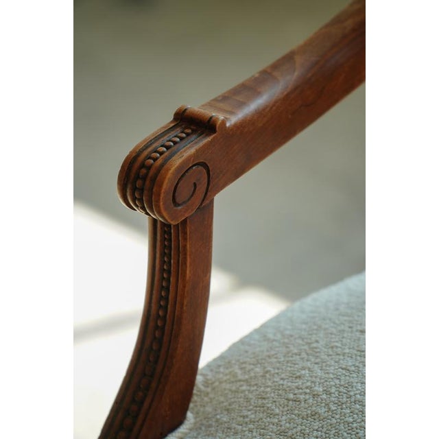 Early 20th Century Danish Art Nouveau Armchairs in Elm & Bouclé, 1920s, Set of 2 For Sale - Image 10 of 18
