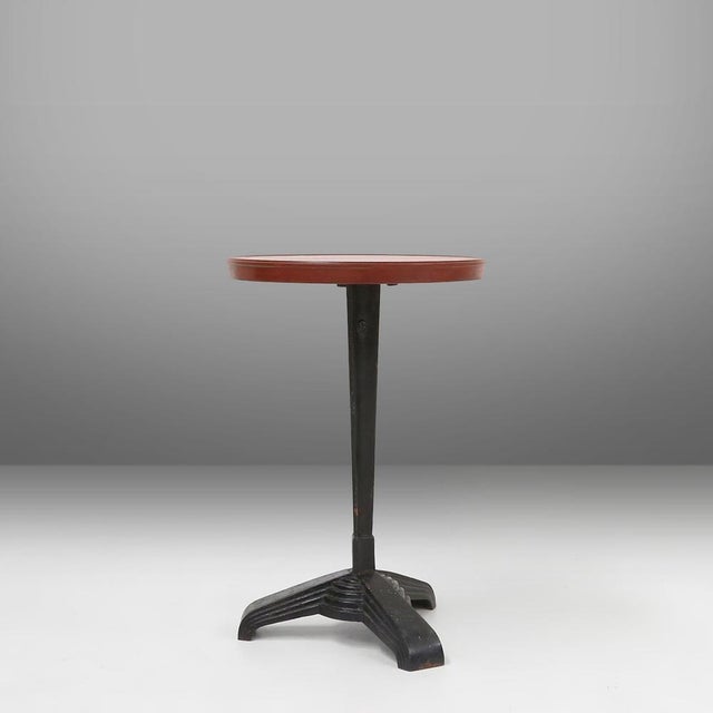 Cast Iron Bistro Table with Bakelite Top from Louis Vuitton, France, 1930s For Sale - Image 12 of 12