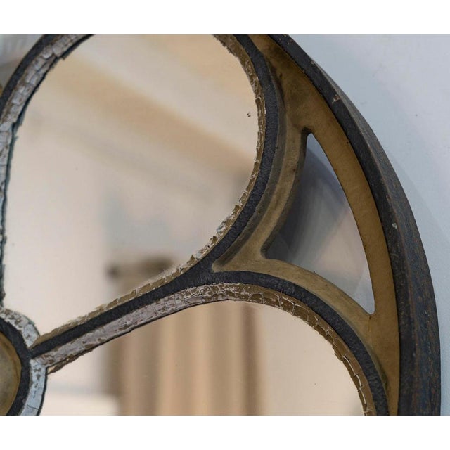 Large rose window of the Baltard pavilion, transformed into a mirror, cast iron. Rose window from one of the destroyed...