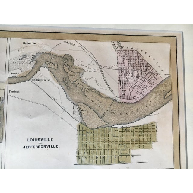 American 1838 Antique Five American Cities as Ordered by Congress Framed Aquatint Print For Sale - Image 3 of 8