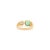 Metal Cushion Cut Emerald Diamond Toi Et Moi 18k Gold Ring Size 6 For Sale - Image 7 of 12
