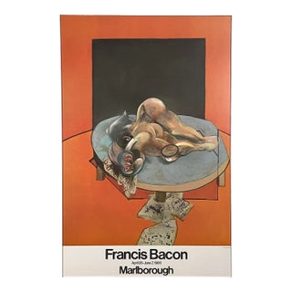 Vintage Francis Bacon 1980 Marlborough Exhibition Lithograph Print, Framed For Sale