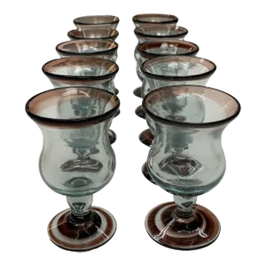 Late 20th Century Stemmed Liquor Glassware - Set of 10