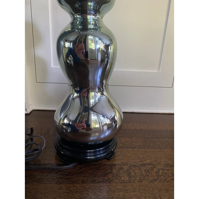 1990s Vintage Mercury Glass Table Lamp For Sale - Image 5 of 8