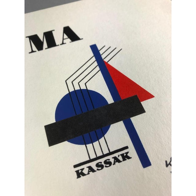 Construction/Ma by Lajos Kassák for Edition Panderma, Basel, 1923This linocut, painting, titled Construction/Ma, is a work...