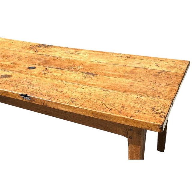 Brown Large 19th Century Farmhouse Kitchen Dining Table, 1830 For Sale - Image 8 of 14
