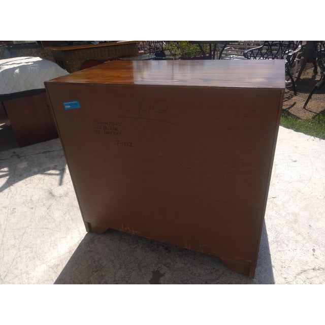 Late 20th Century Drexel Accolade 3 Drawer Walnut Campaign Chest For Sale In Houston - Image 6 of 7