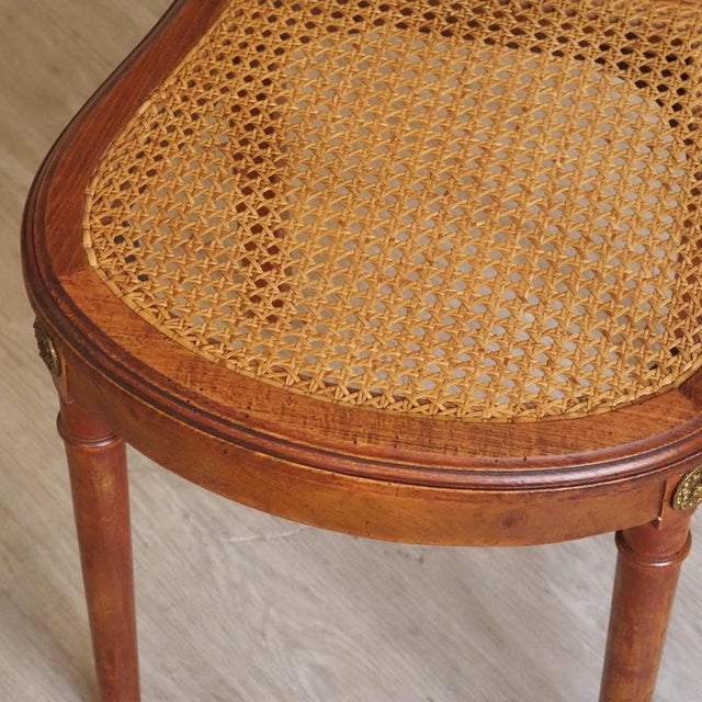 Antique French Louis XVI Style Dining Room Chair in Wicker For Sale - Image 6 of 13