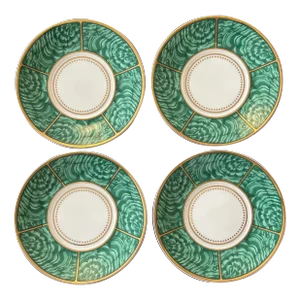 Mid 20th Century George Briard “Imperial Malachite” Saucers - a Set of 4