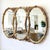 1960s Rare Vintage Triple Oval Mirror 66”w | Statement Mirror For Sale - Image 5 of 9