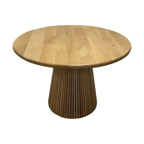 Solid Beech Tree Round Dining Table For Sale