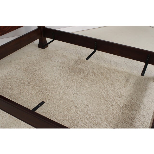 Henkel Harris Mahogany Model 199 Carved Queen Size Poster Bed For Sale - Image 9 of 17