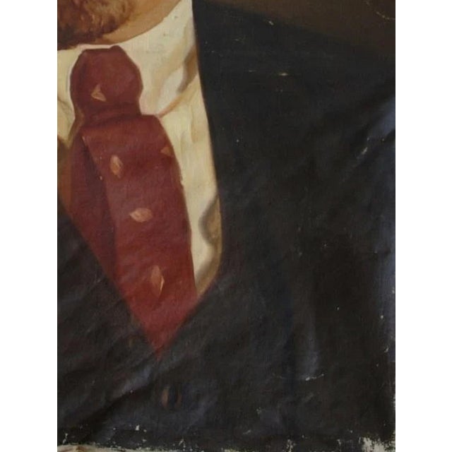 1970s Lenin Portrait Painting, Original Soviet Socialist Realism Art, 1970s 130-100 For Sale - Image 5 of 6