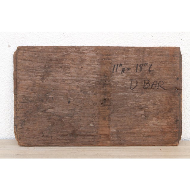 Wood Weathered Teak Hand-Carved Elephant Carving For Sale - Image 7 of 8