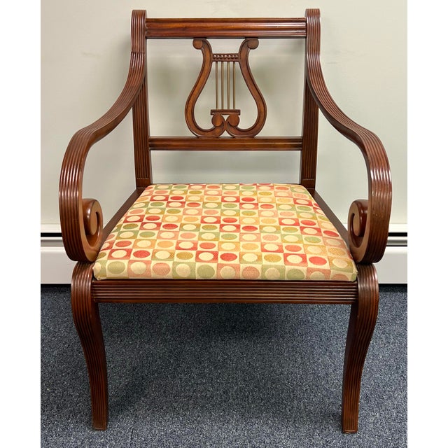 Thomasville Thomasville Collectors Edition Lyre Back Armchairs - A Pair For Sale - Image 4 of 11